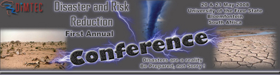 Description: Annual conference in disaster risk reduction Keywords: DimTec, Disaster  and Risk Management