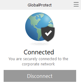 Connected GlobalProtect Connected GlobalProtect