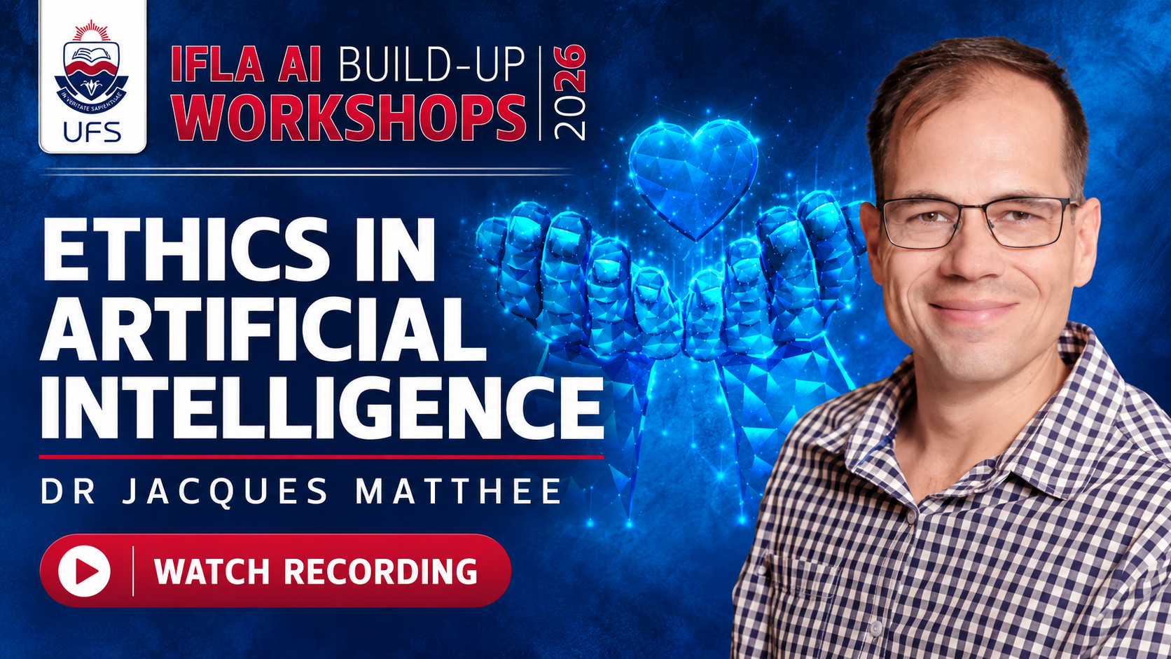 Ethics in AI workshop with Dr Jacques Matthee, 20 August 2026