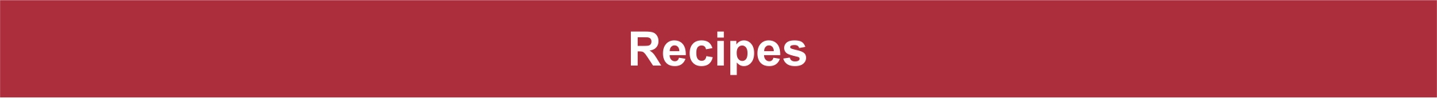 Recipes Header