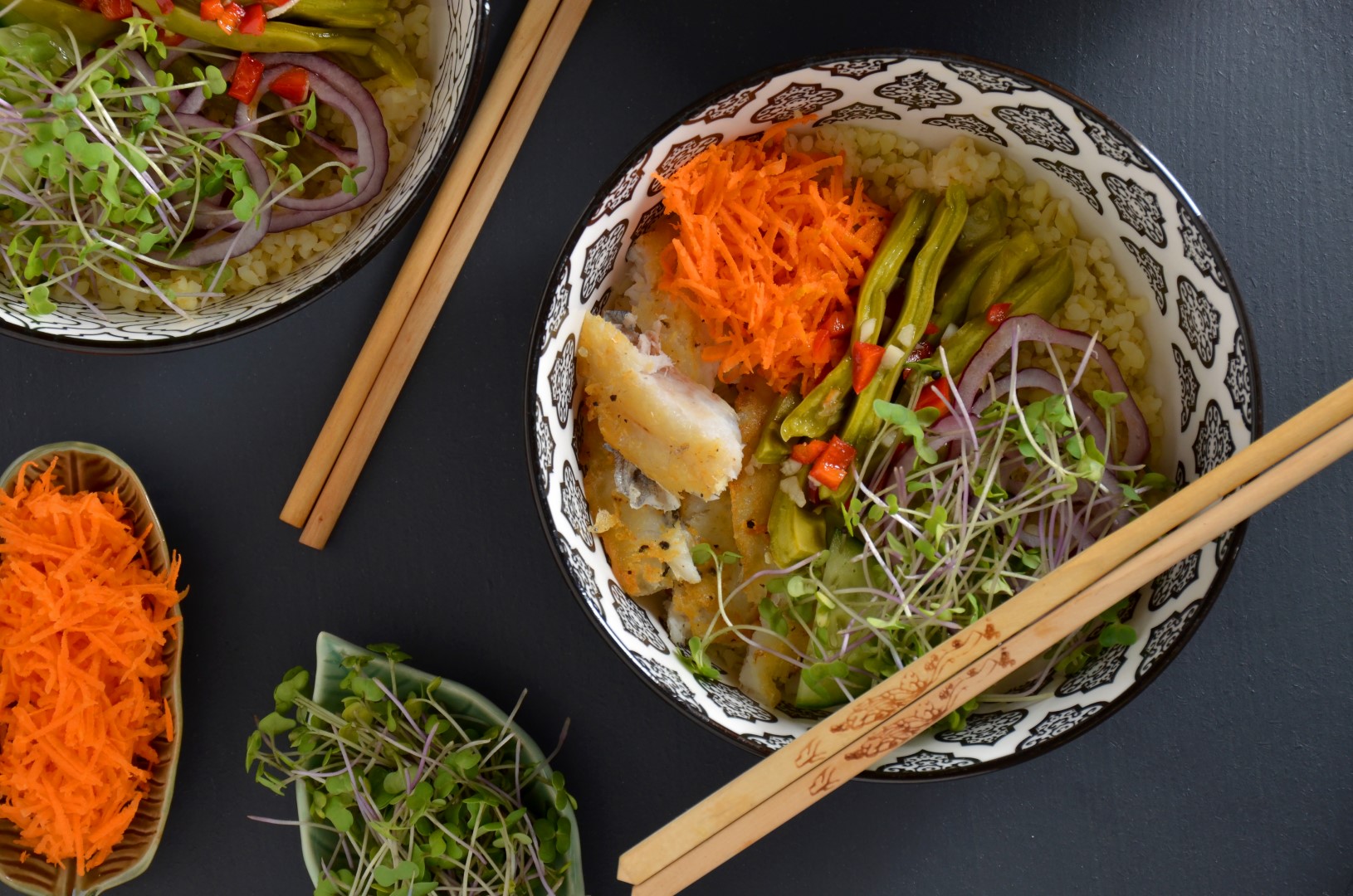 Rice Bowl with Marinated Nopalito Salad