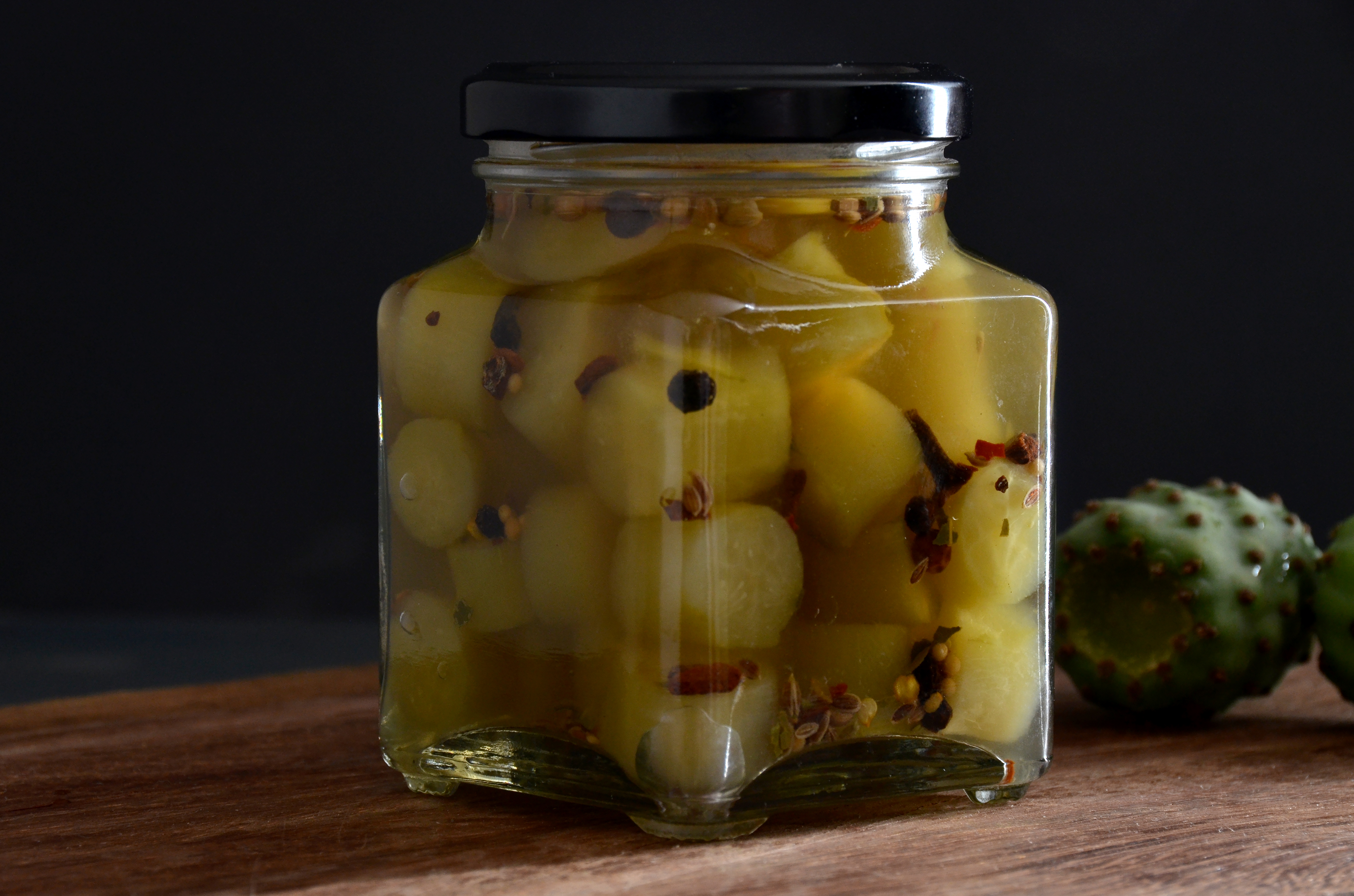 Unripe Cactus Pear Fruit Pickles