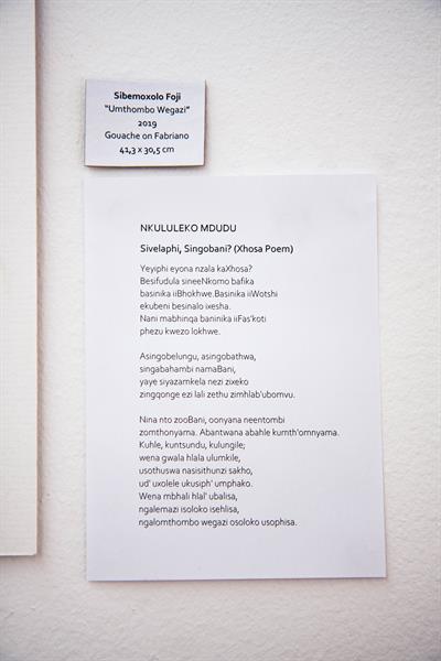 Sivelaphi, Singobani? (Poem) paired with Umthombo Wegazi Art Installation